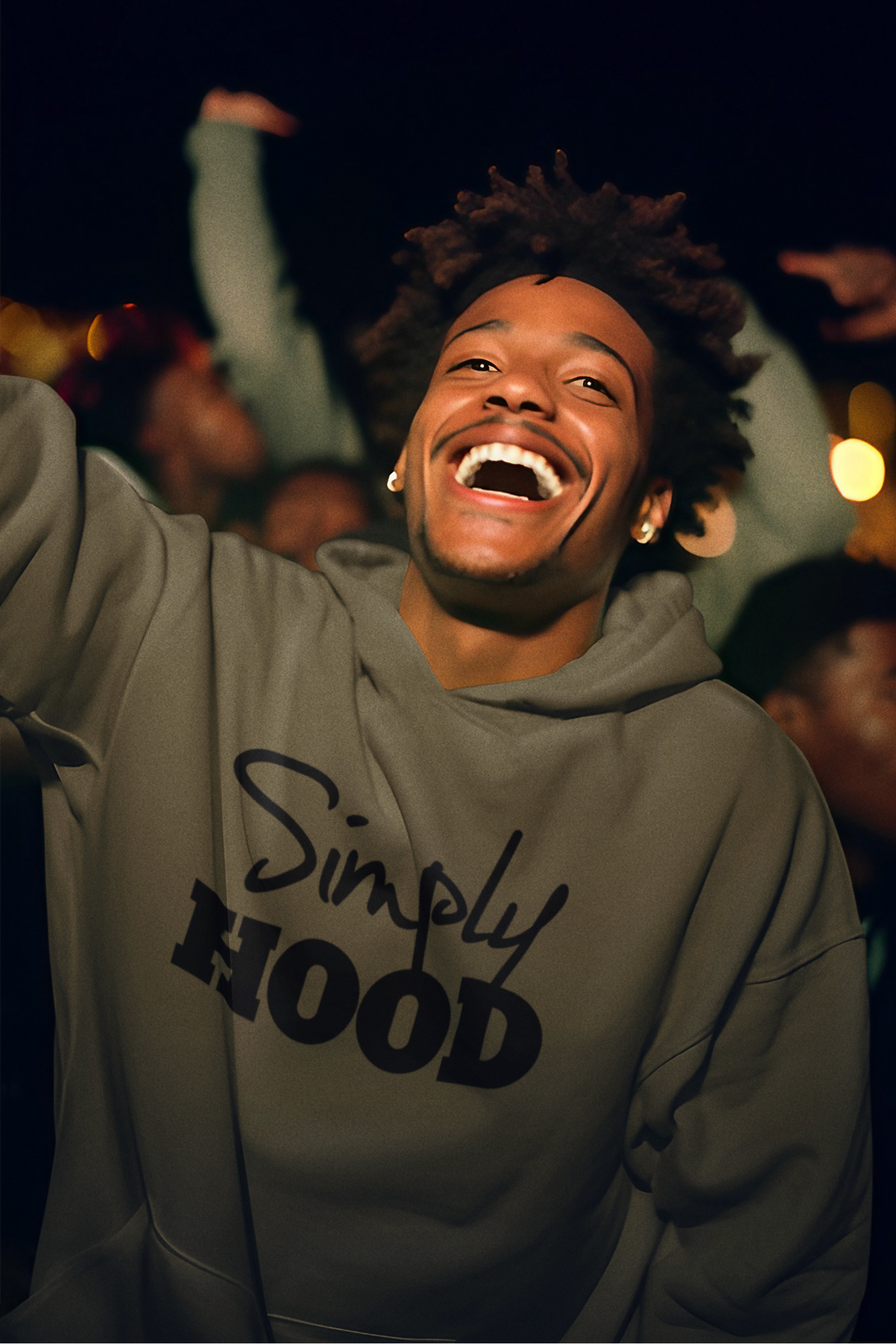 Simply Hood Logo Hoodie Army Green/Blk