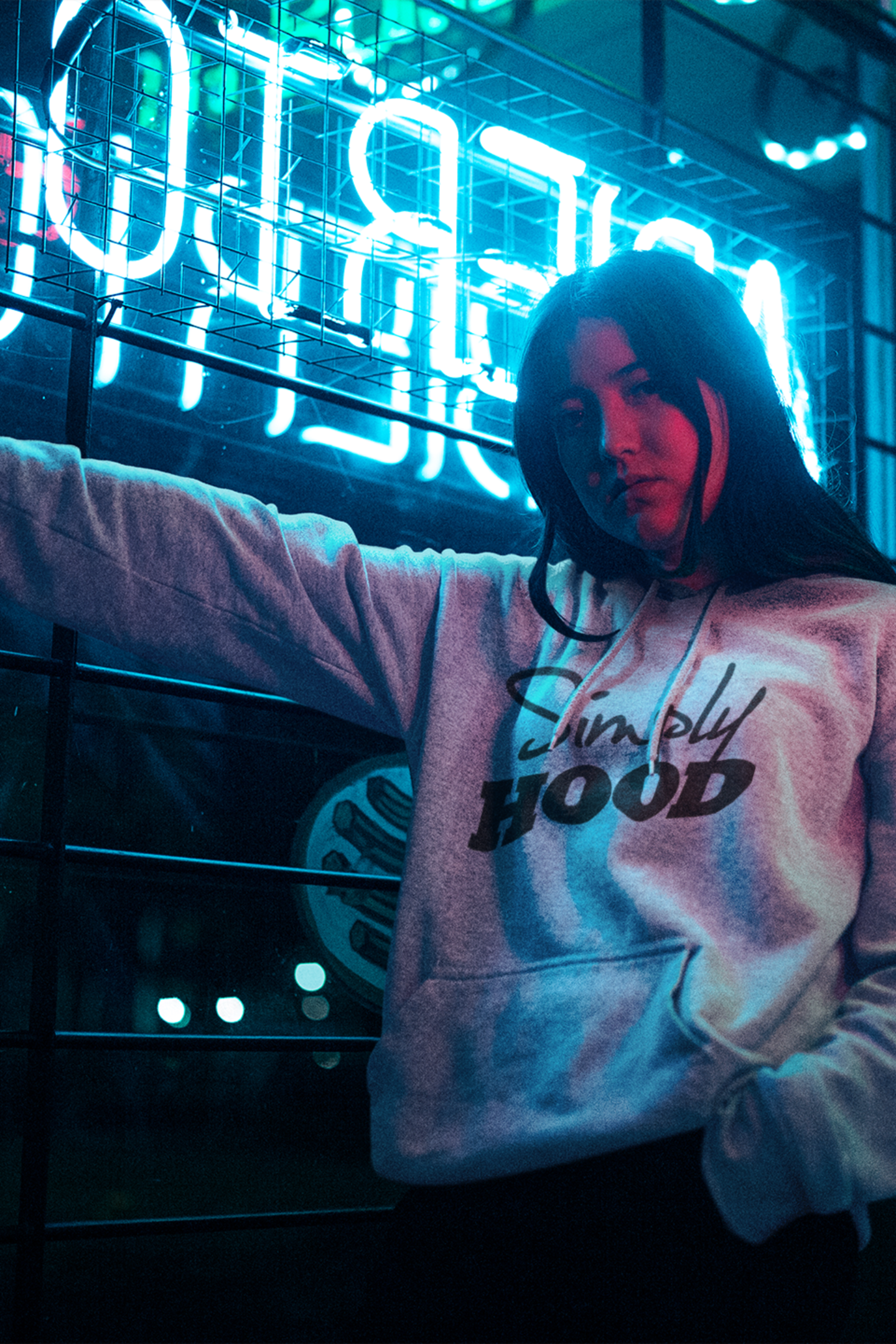 Simply Hood Logo Hoodie Gray/Blk