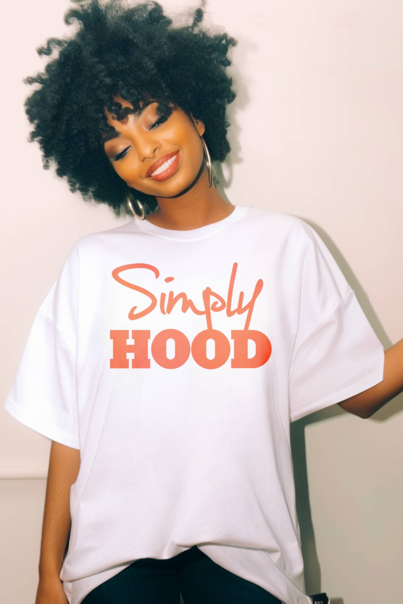 Simply Hood Logo Tee Orange