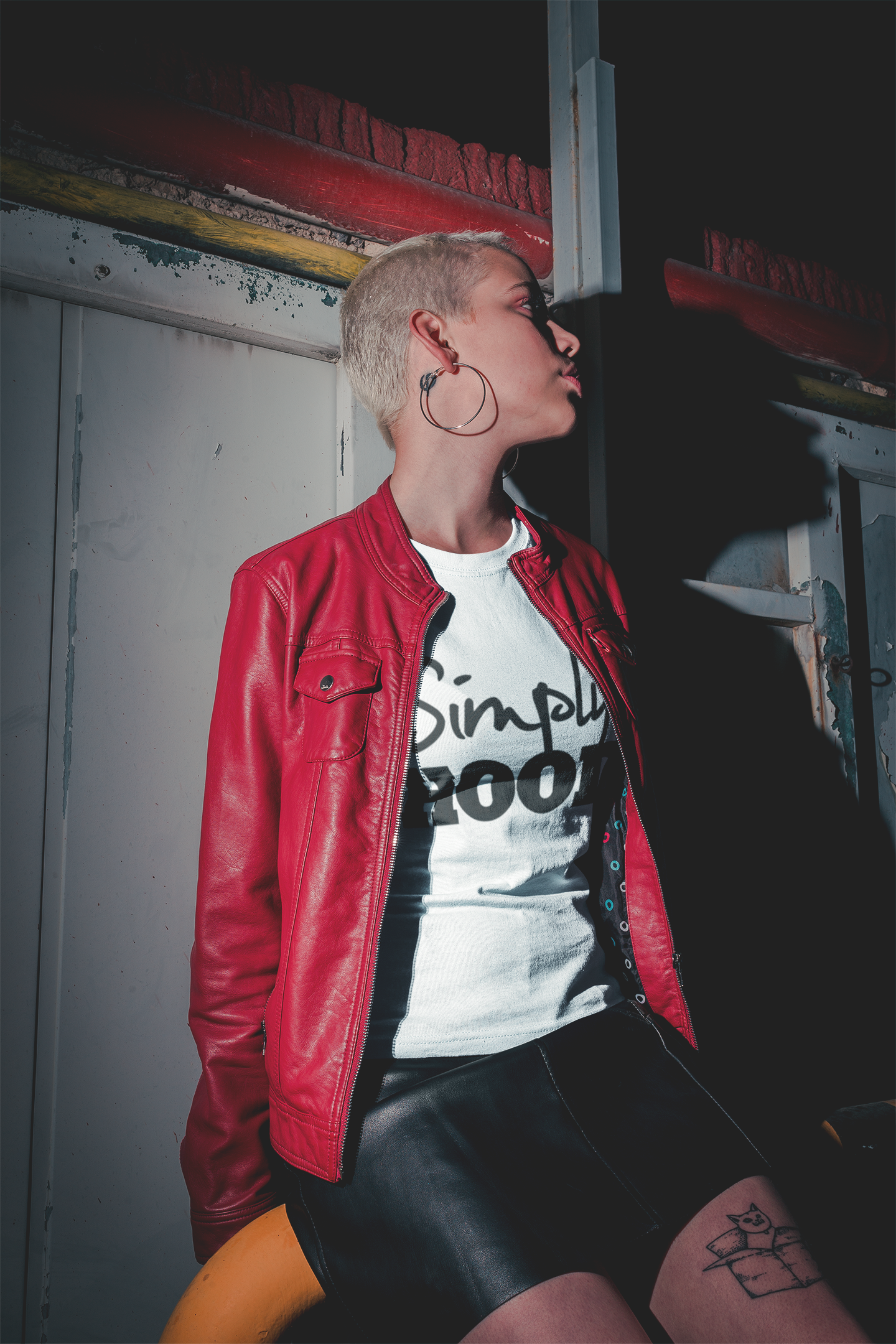 Simply Hood Logo Tee Black