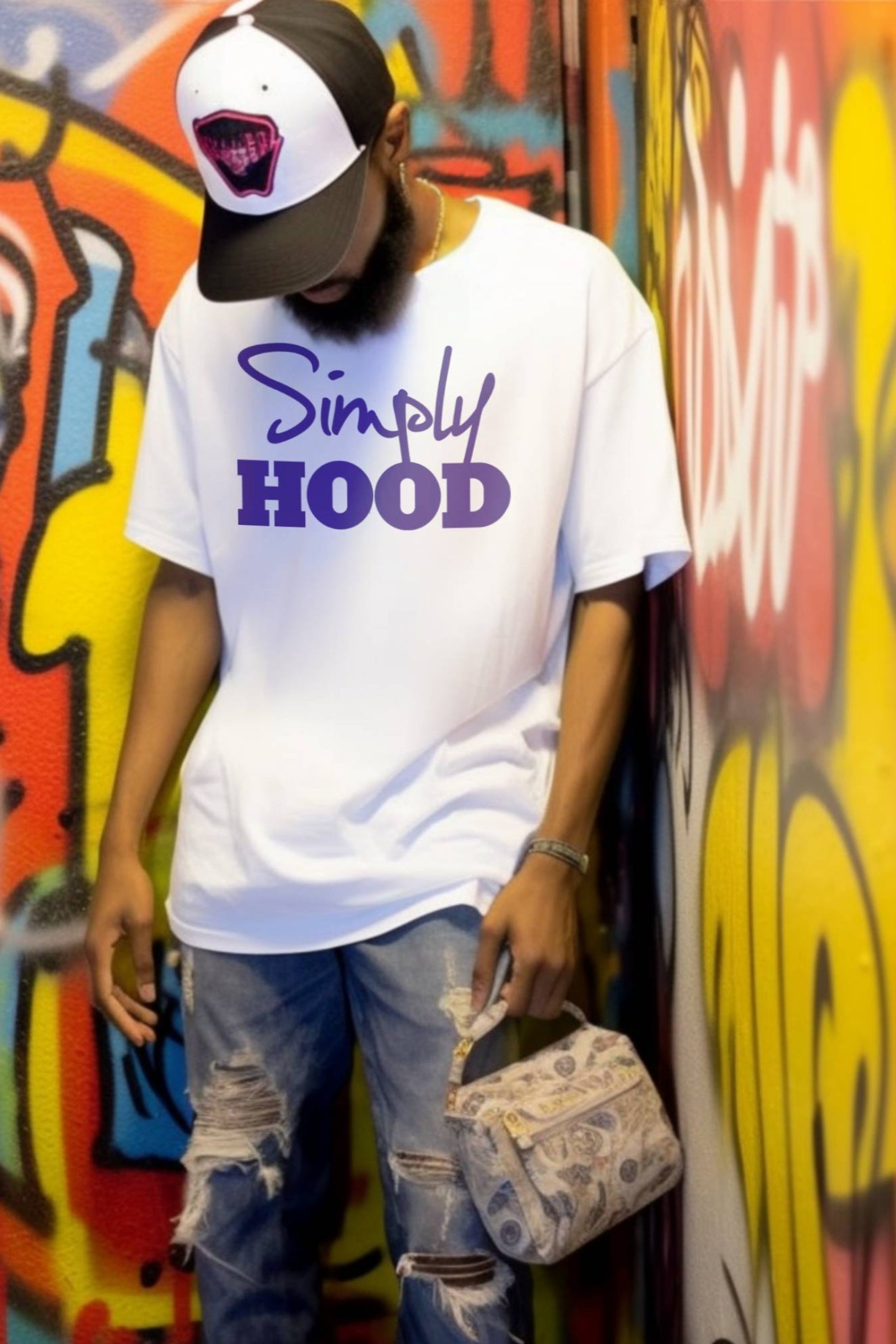 Simply Hood Logo Tee Purple