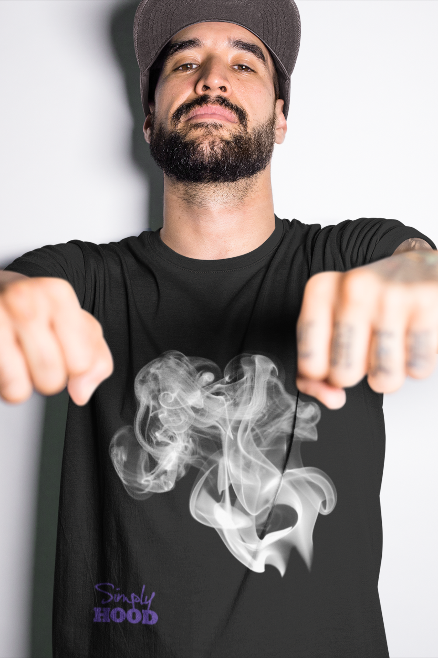 Free Smoke Black Tee Purple Logo