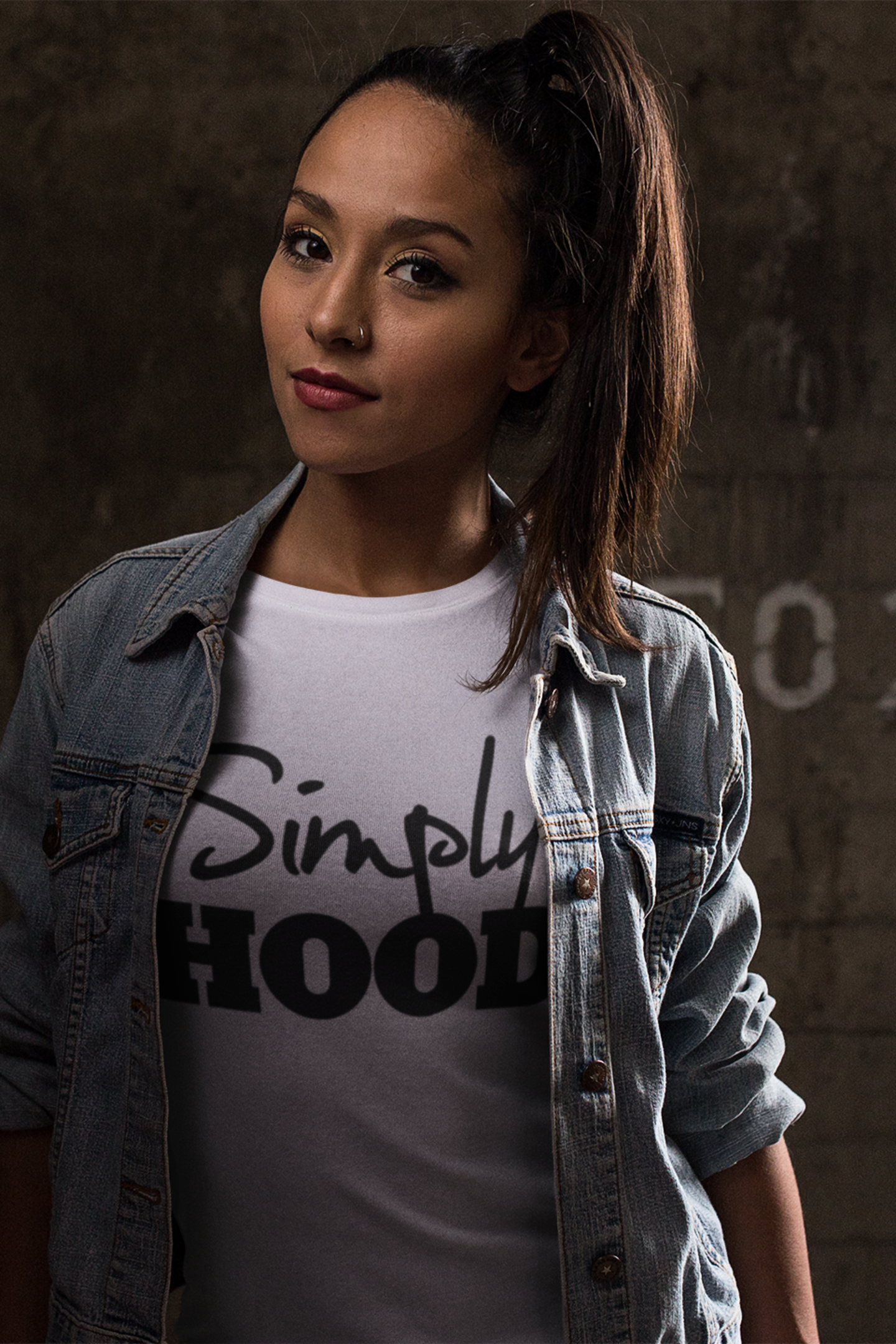 Simply Hood Logo Tee Black