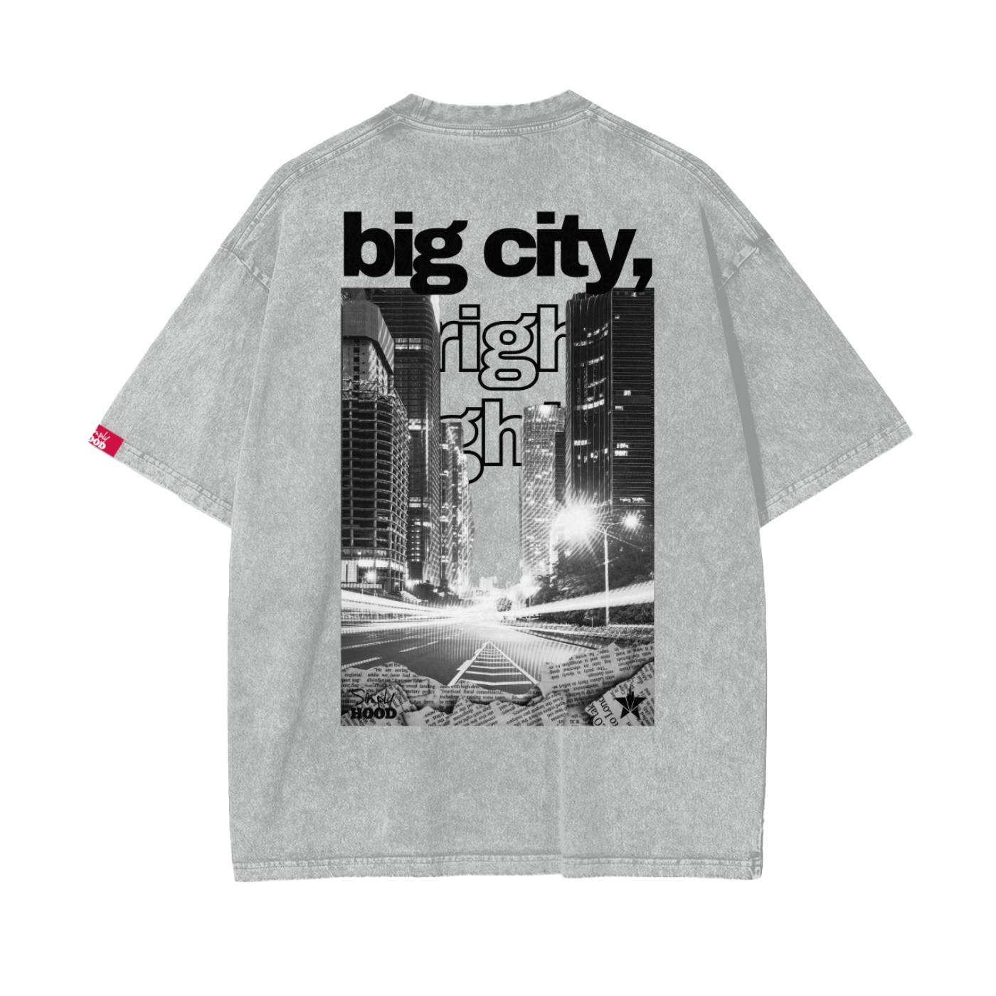 The Grassy Tee Acid Wash Gray