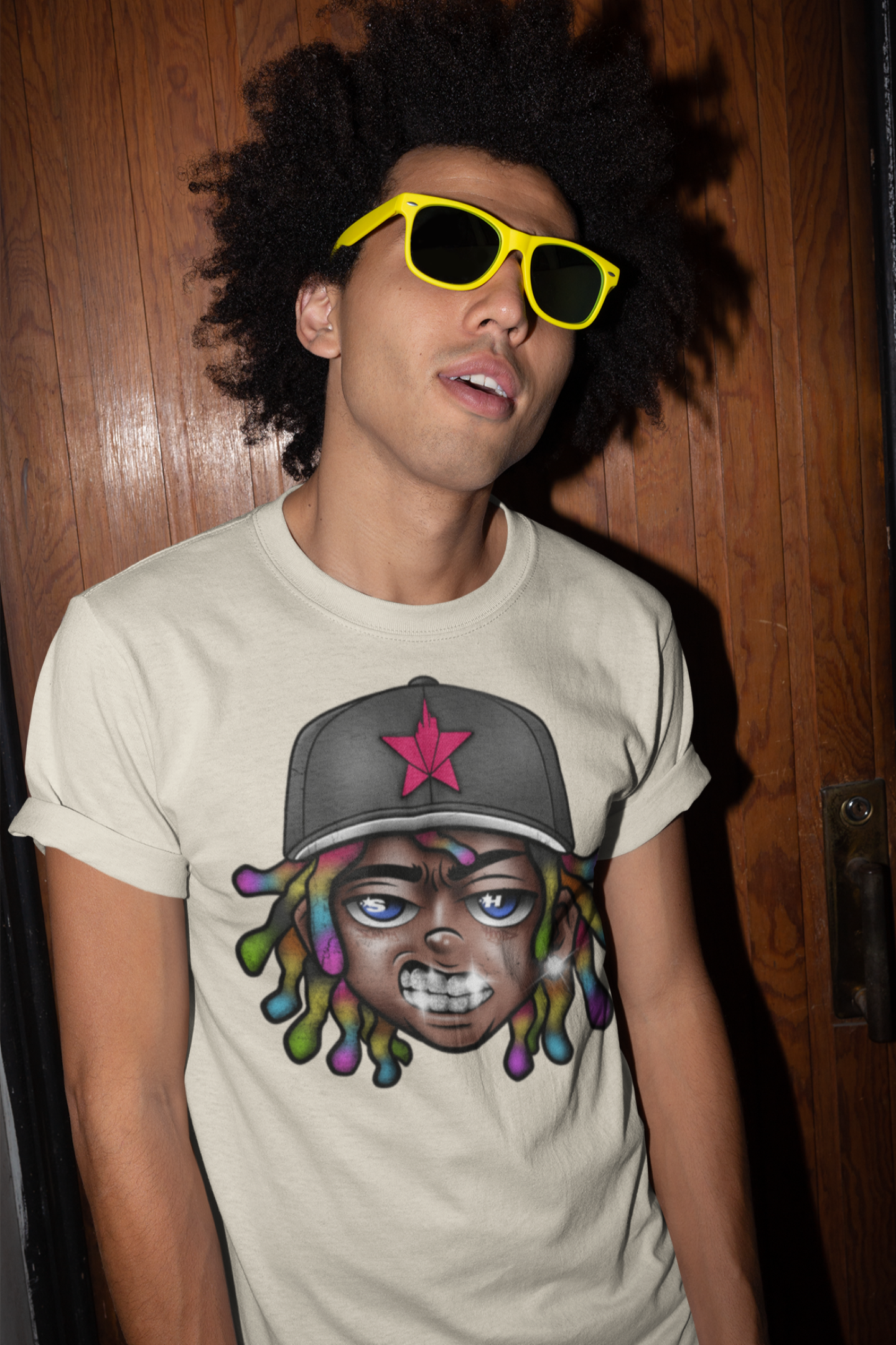 Hey Big Head Tee - Natural