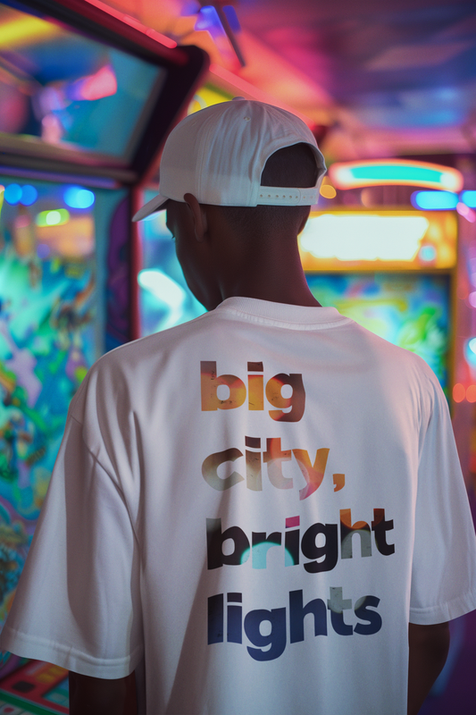 Sumthin Lite Embroidered CitiStar Tee - Mandarin Orange
