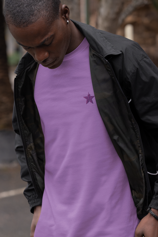 Sumthin Lite Embroidered CitiStar Tee - Lavender Purple