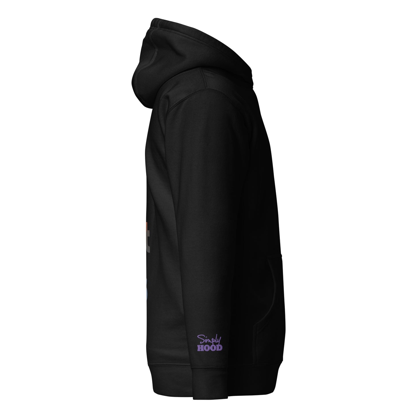 Big City Bright Lights Hoodie Black - Wht/Purp Stitch