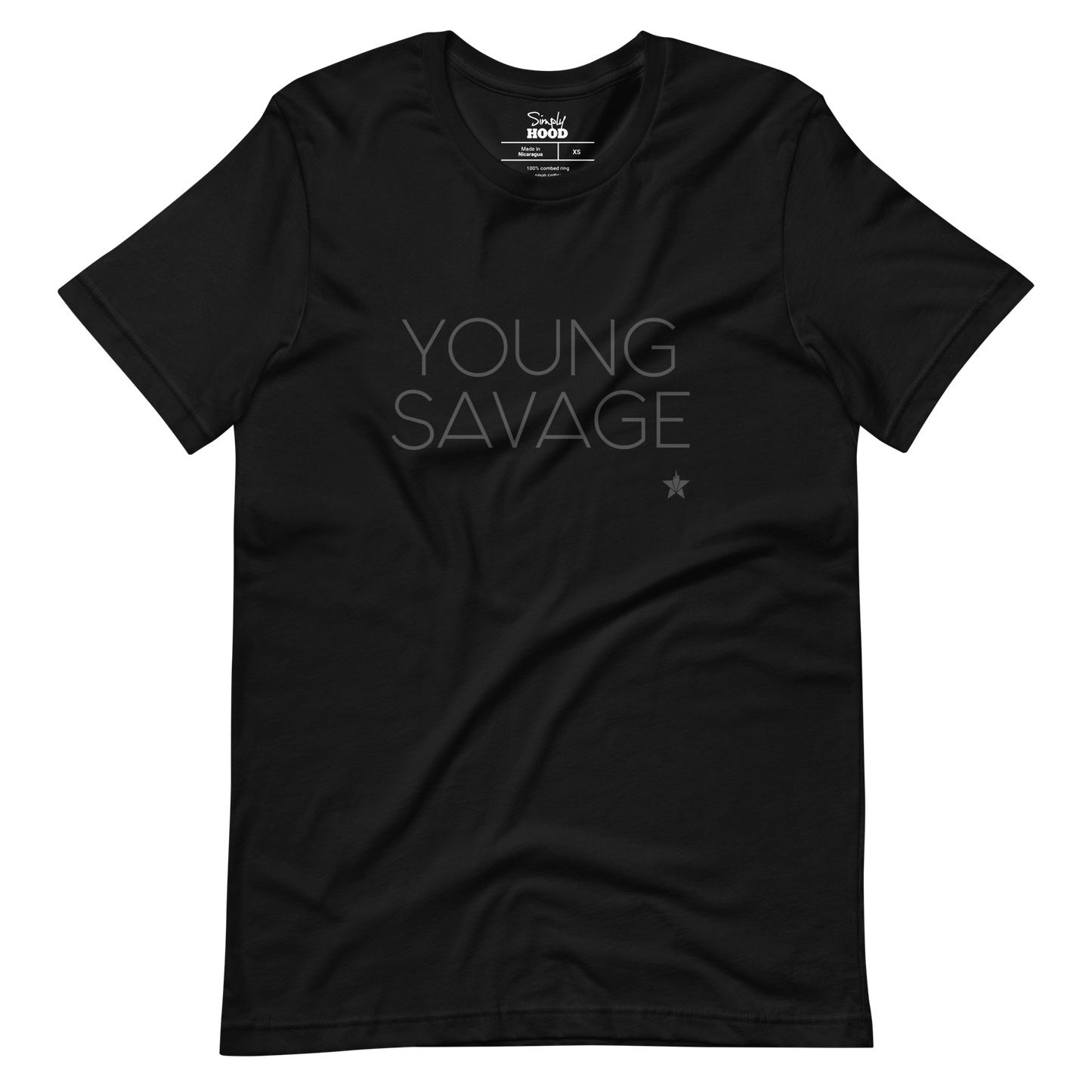 Young Savage Tee Black On Black