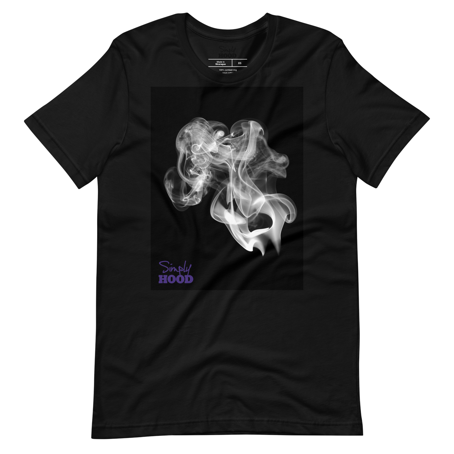 Free Smoke Black Tee Purple Logo