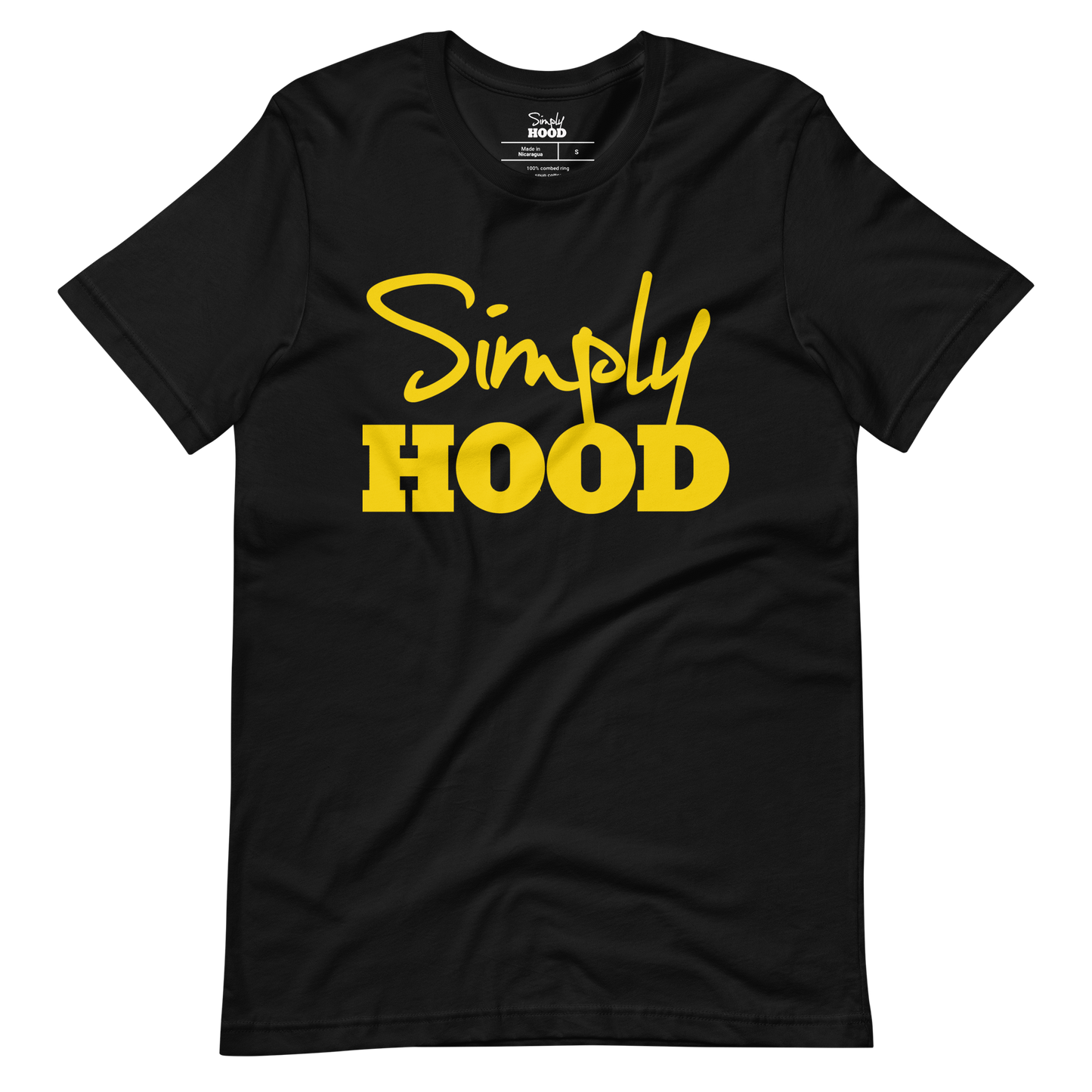 Simply Hood Logo Tee Black Yellow