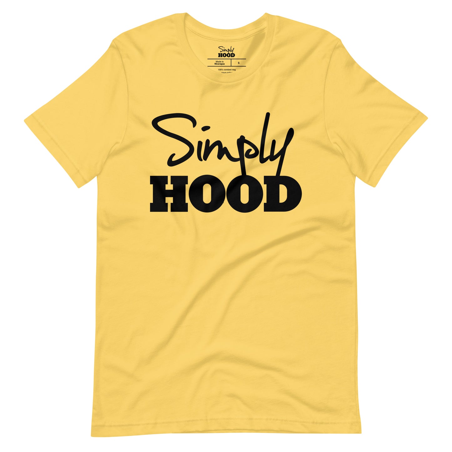 Simply Hood Logo Tee Yellow Blk